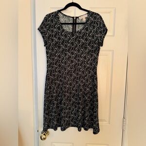 Michael Kors Green and Black Patterned Top